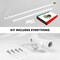 G128 Combo Pack: 6 Ft Tangle Free Aluminum Spinning Flagpole (White) & Mexico Mexican Flag 3x5 Ft, ToughWeave Series Embroidered 300D Polyester | Pole with Flag Included